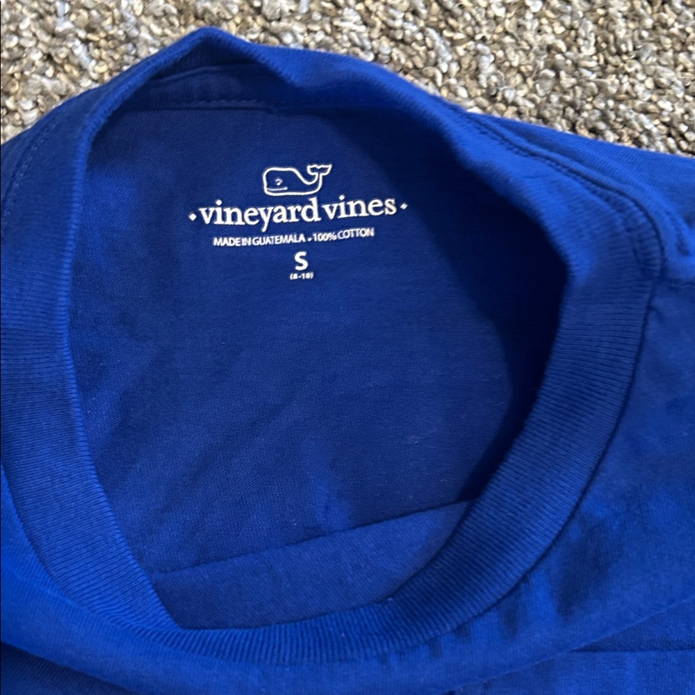 Vineyard Vines: Kids Short Sleeve Pocket Tee in Royal Blue - Picture 4 of 6